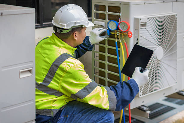 Professional Air Duct Cleaning technician working in Scarborough, ME